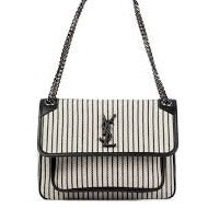 Medium Striped Shoulder Bag