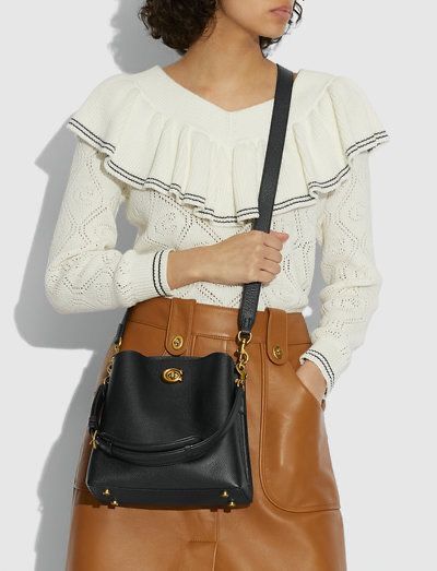 Signature Coated Canvas Shoulder Bag