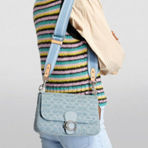 Premium Denim Tabby Shoulder Bag