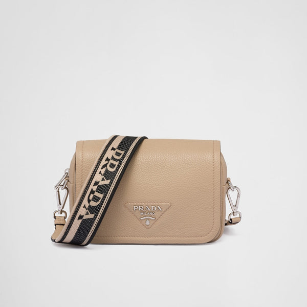 Logo-Plaque Leather Shoulder Bag