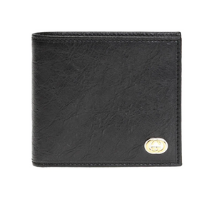 Morpheus Logo Fluffy Black Leather Bifold