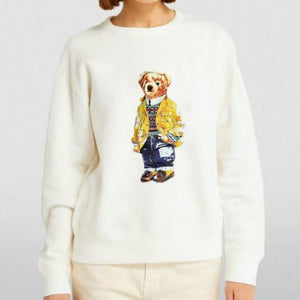 Luxury Bear Printed  Sweatshirt For Women