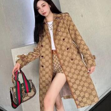 Luxury Logo-Printed Designer  Coat  For Women