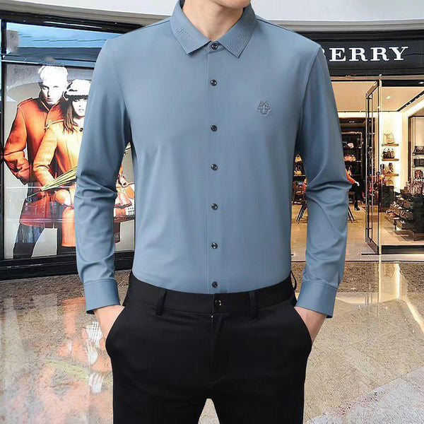 Logo Embroidery Regular-Fit Shirt For Men