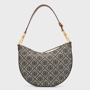 T Monogram Mini Crescent Top-Handle Bag