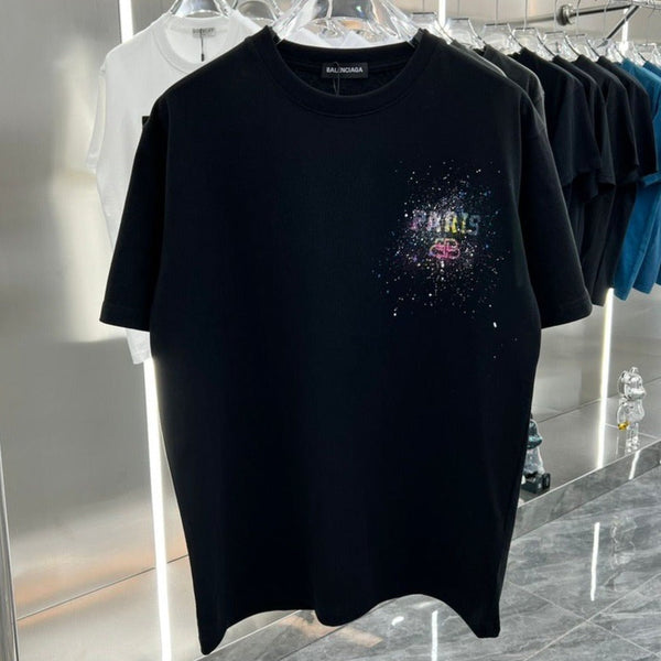 Premium Glitter Effect Drop Shoulder Tees For Men