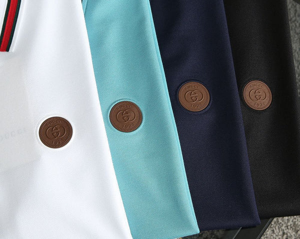 Regular-Fit Polo Tees With Logo Patched