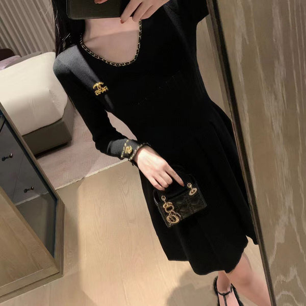 Women High-Quality Black Party Wear Dress