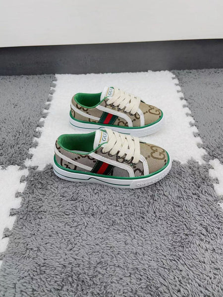 Latest All-Over Logo Printed Sneakers For Kids