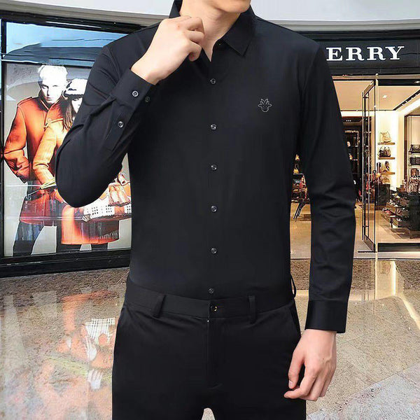 Logo Embroidery Regular-Fit Shirt For Men