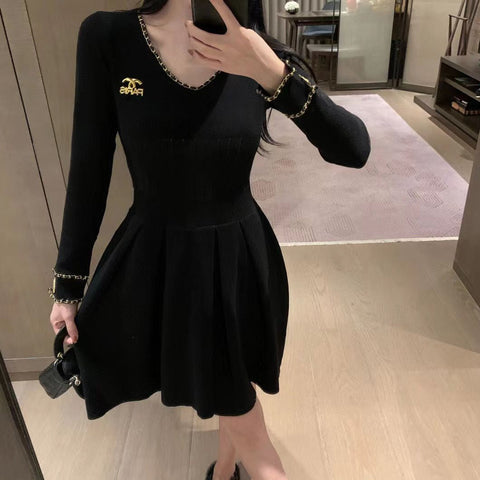 Women High-Quality Black Party Wear Dress