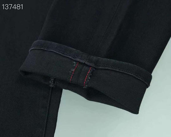 Regular-Fit Black Denim Jeans For Men