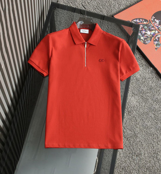 Men Premium Half Zip Fastening Polo Tees