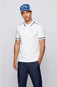 Stretch-Cotton Slim Fit Polo With Branded Undercollar