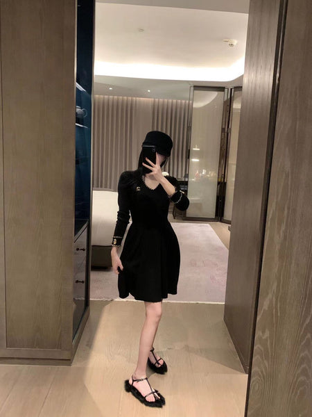 Women High-Quality Black Party Wear Dress