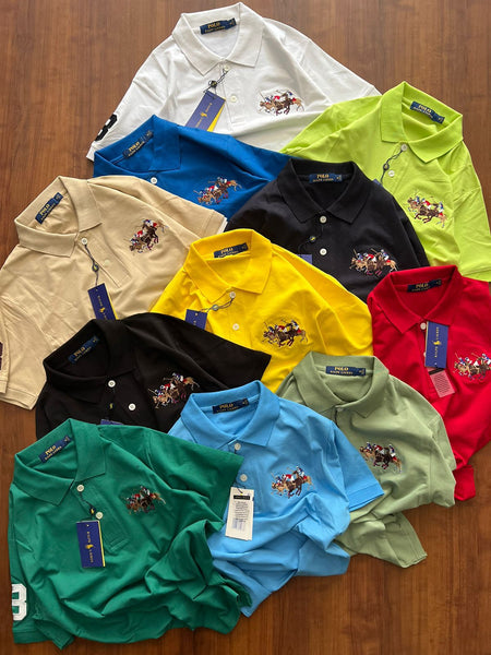 Custom Slim-Fit Triple Pony Polo Shirt