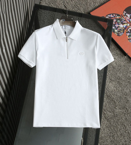 Men Premium Half Zip Fastening Polo Tees