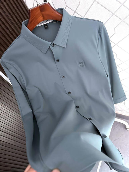 Logo Embroidery Regular-Fit Shirt For Men