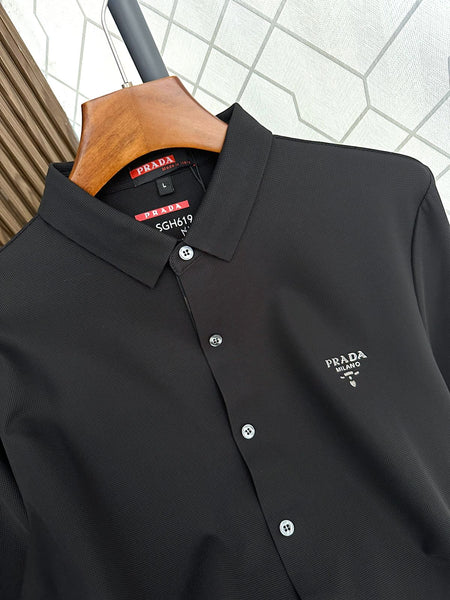 Men High Quality Logo Patched Shirt