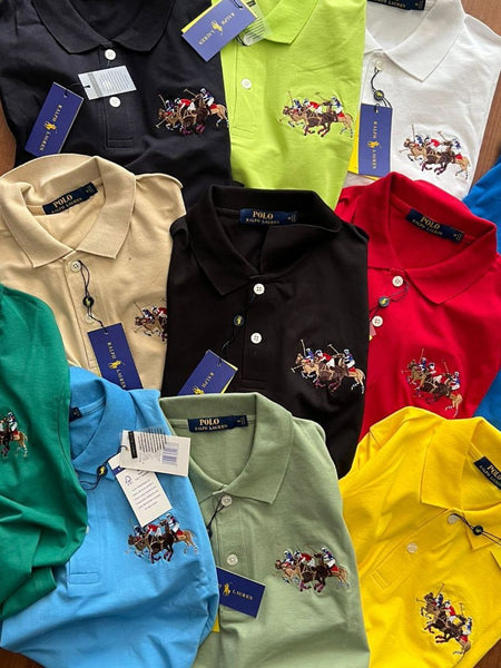 Custom Slim-Fit Triple Pony Polo Shirt