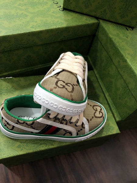 Latest All-Over Logo Printed Sneakers For Kids