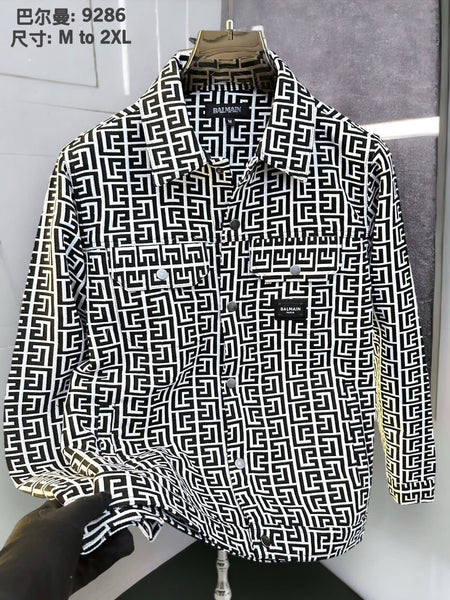 Men Premium Monogram Jacquard Jacket