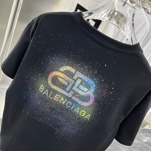 Premium Glitter Effect Drop Shoulder Tees For Men