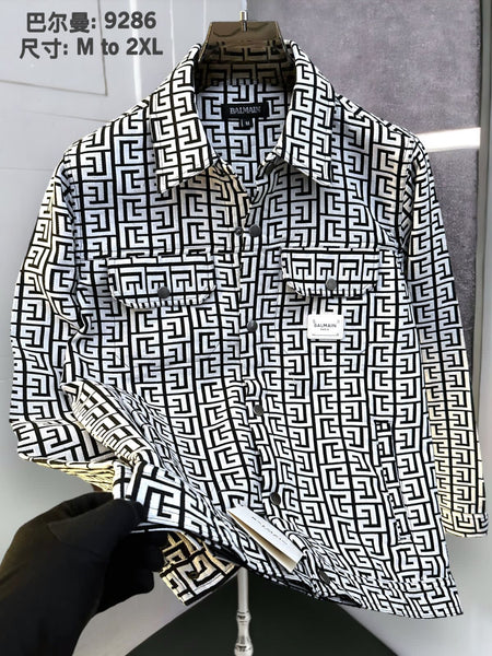 Men Premium Monogram Jacquard Jacket