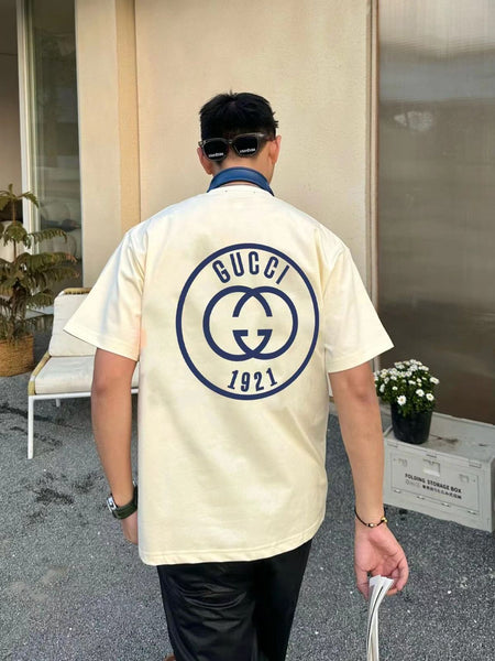 Logo Embroidery Drop Shoulder Tees For Men