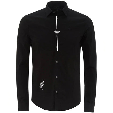 Logo Embossed Regular-Fit Shirt For Men