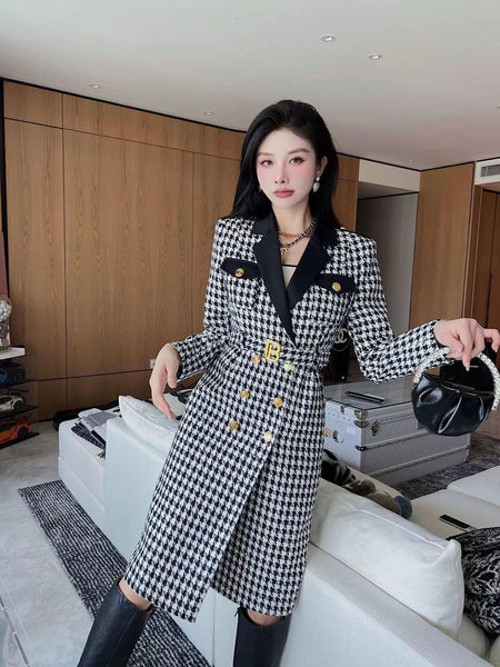 Women Fashion All-Over Logo Printed Coat