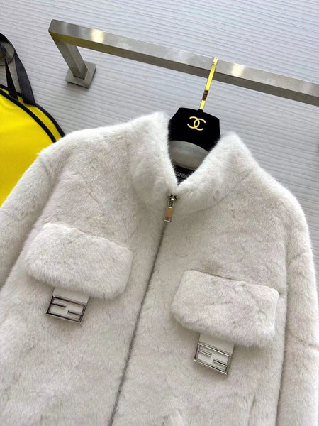 Women Premium Zip-Up Shearling Jacket