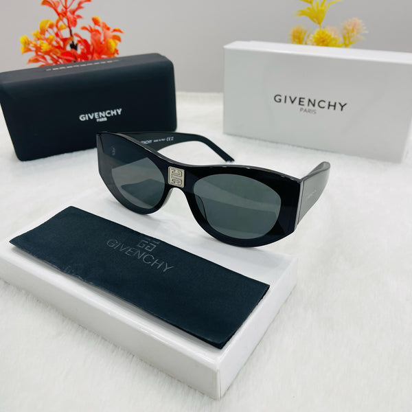 Logo Plaque Oval Frame Sunglasses For Women