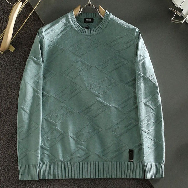 Luxury Brand Pullover With Texture Effect