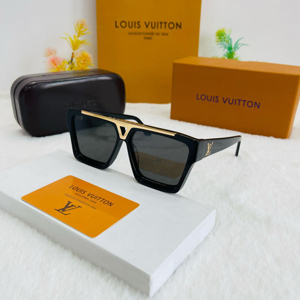 Men Premium Black Classic Square Retro Sunglasses