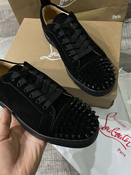 Low Top Junior Spikes Black Sneakers For Men