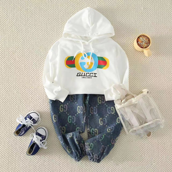 Kids Fashionable Hooded Track-set