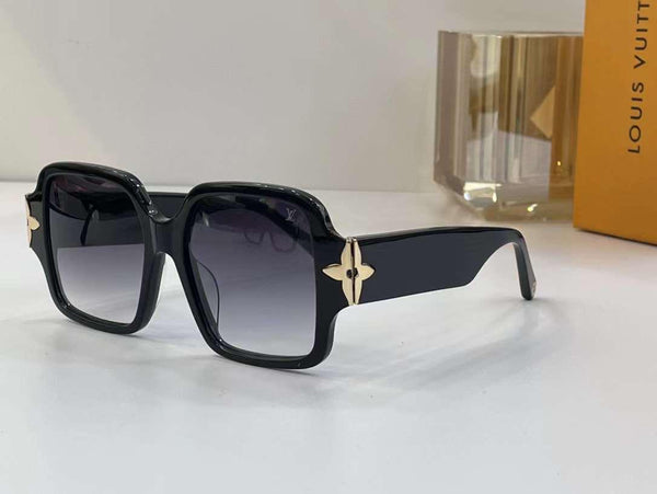 Branded Flower Edge Square Sunglasses