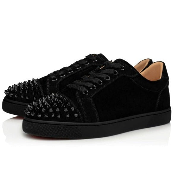 Low Top Junior Spikes Black Sneakers For Men