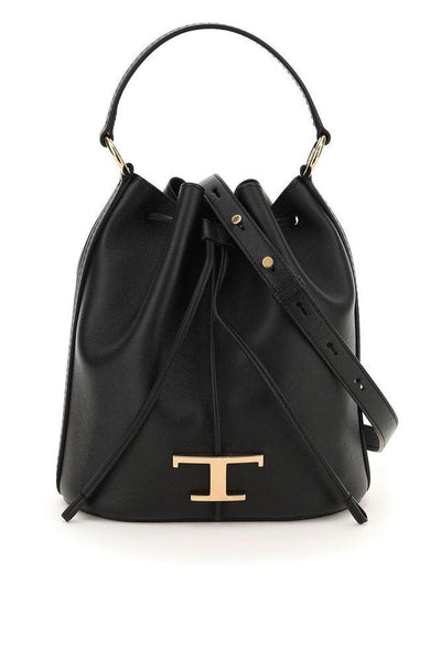 Logo-Plaque Detail Bucket Bag