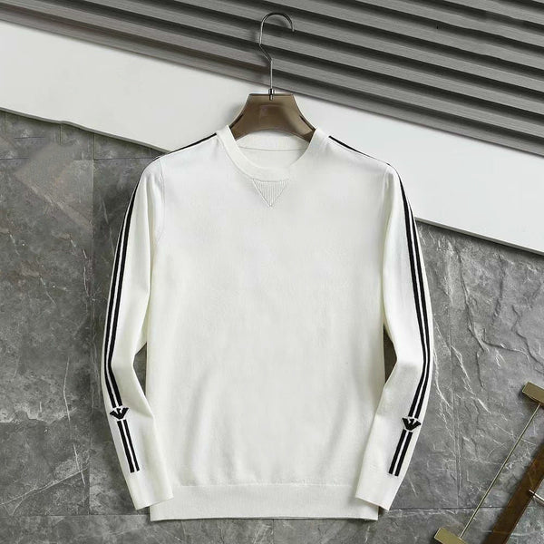 Solid Plain Stripe Design Pullover