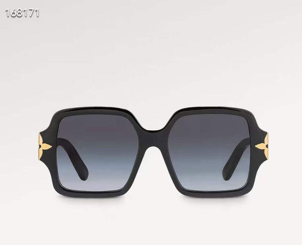 Branded Flower Edge Square Sunglasses