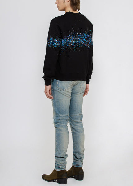 Latest Round-Neck Paint Print Sweatshirt