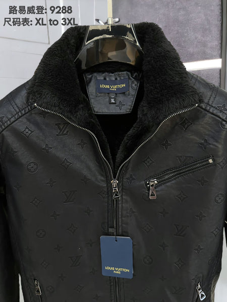 Premium Shearling Embossed Monogram Jacket