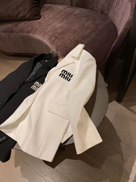 White Sleek Style Women Coat