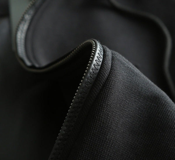 Black Hoodie With Zipper For Men