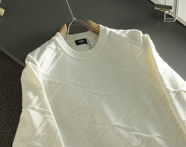 Luxury Brand Pullover With Texture Effect