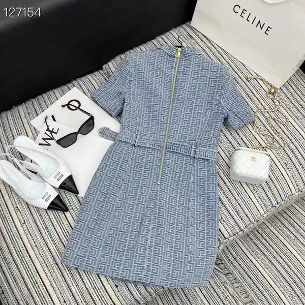 Women Latest Sleek Denim Dress