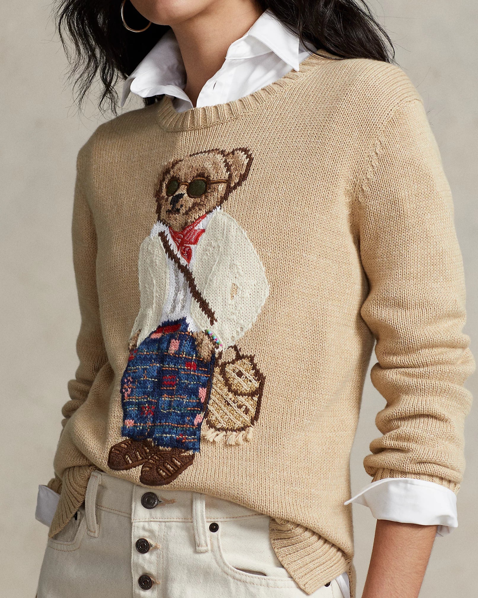 Premium Bear Knit Wool Blend Sweater