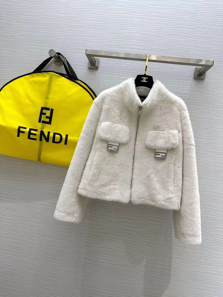 Women Premium Zip-Up Shearling Jacket